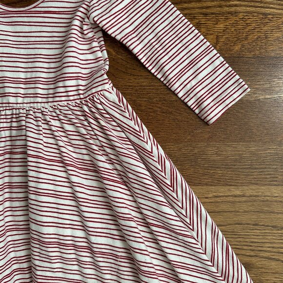 Size 5 Alice and Ames Striped Red and White Fit and Flare Dress - Picture 3 of 4
